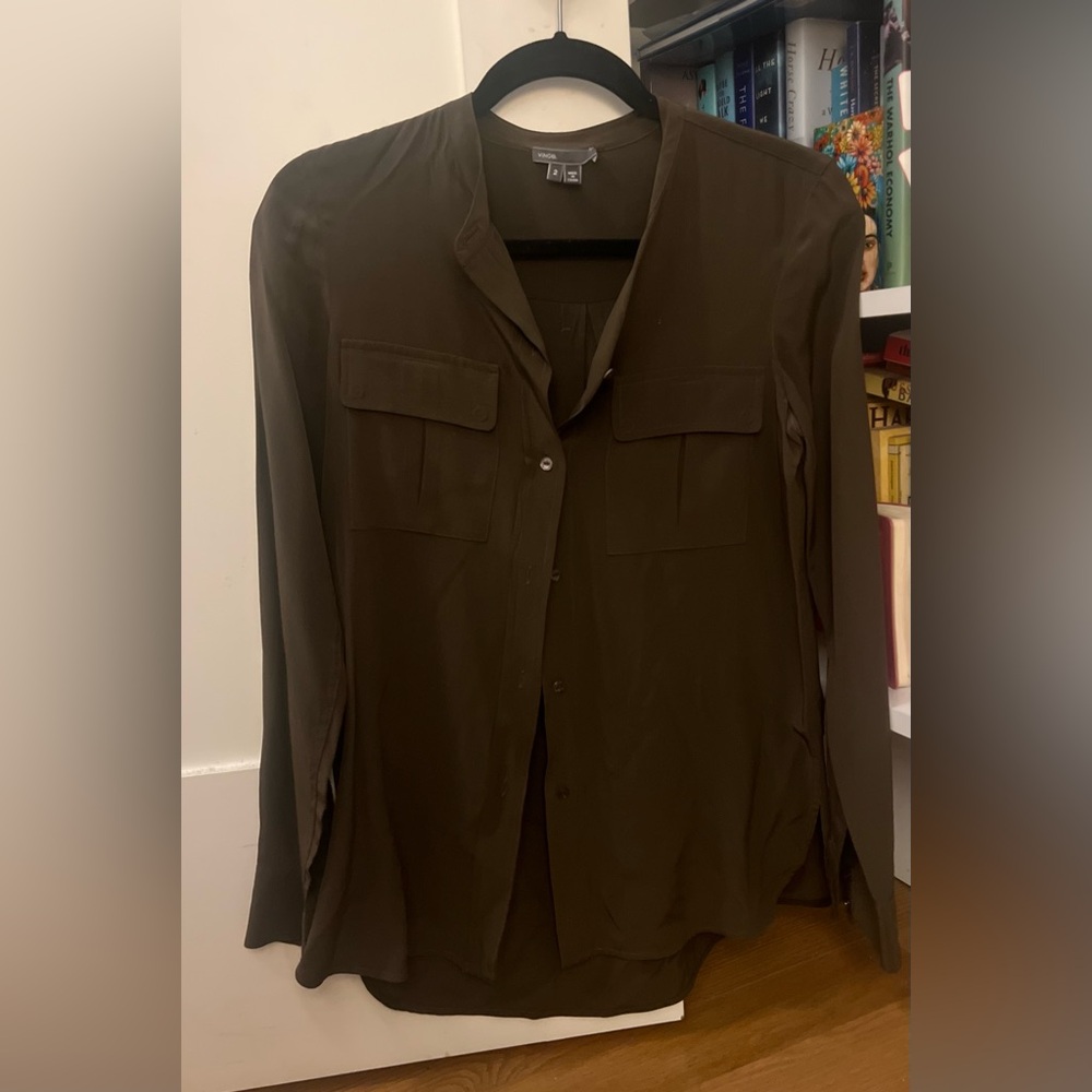 Vince silk button down